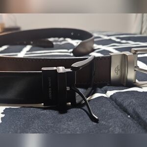 Men's 1 Black and 1 Brown Leather Belt (2 Piece)